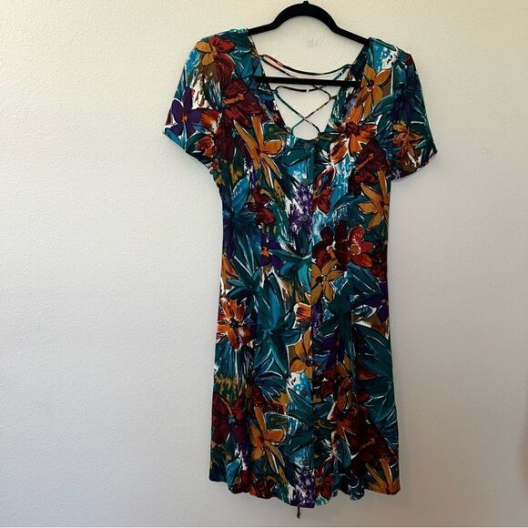 Vintage Joni Blair Floral Print A-Line Dress - Picture 1 of 8